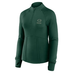 Fanatics Green Bay Packers Women's Elements Raglan Quarter-Zip Jacket Green