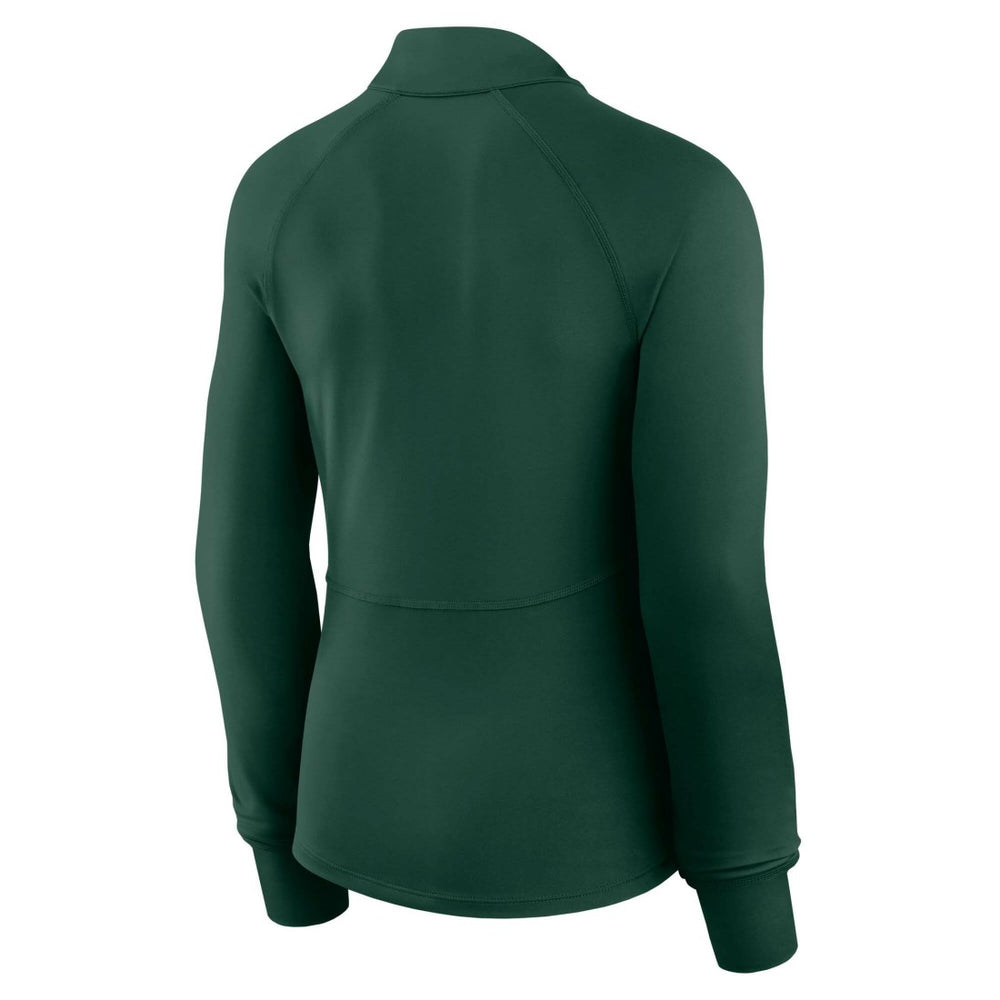 Fanatics Green Bay Packers Women's Elements Raglan Quarter-Zip Jacket Green