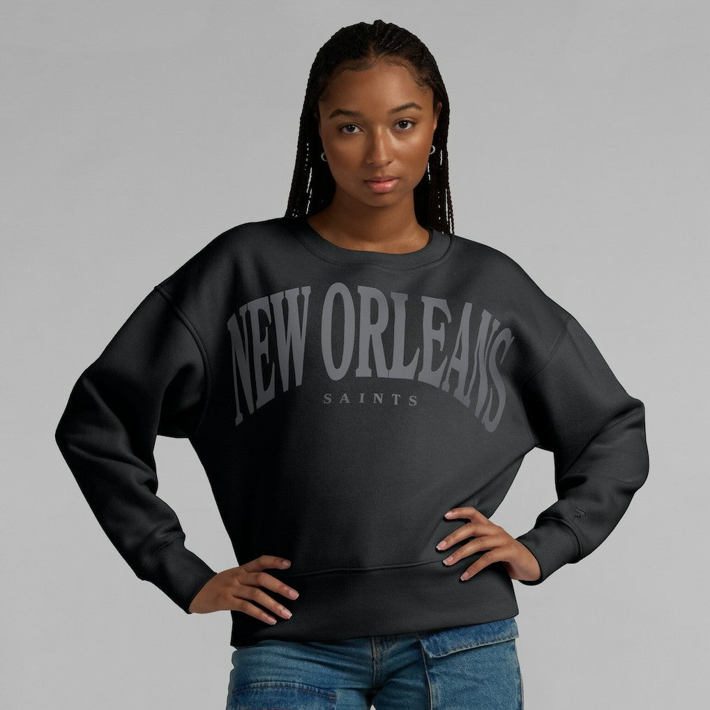 Fanatics New Orleans Saints Women's Elements Pullover Sweatshirt Black