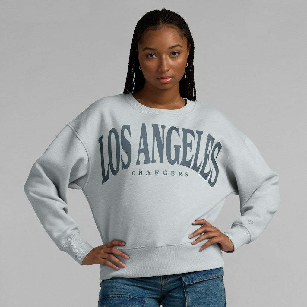 Fanatics Los Angeles Chargers Women's Elements Pullover Sweatshirt Gray