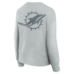 Fanatics Miami Dolphins Women's Elements Pullover Sweatshirt Gray