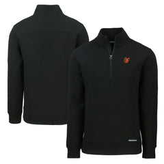 Baltimore Orioles Cutter & Buck Cooperstown Collection Roam Eco Recycled Quarter-Zip Pullover - Black - MLB Discount