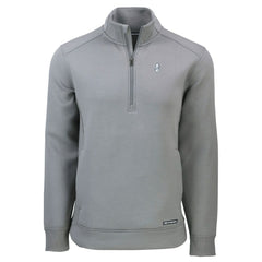 Chicago Cubs Cutter & Buck Cooperstown Collection Roam Eco Recycled Quarter-Zip Pullover - Gray - MLB Lifestyle