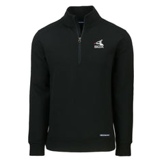 Chicago White Sox Cutter & Buck Cooperstown Collection Roam Eco Recycled Quarter-Zip Pullover - Black - MLB Lifestyle