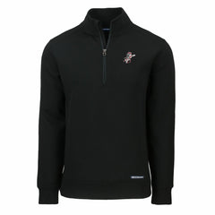 Cincinnati Reds Cutter & Buck Cooperstown Collection Roam Eco Recycled Quarter-Zip Pullover - Black - MLB Sale