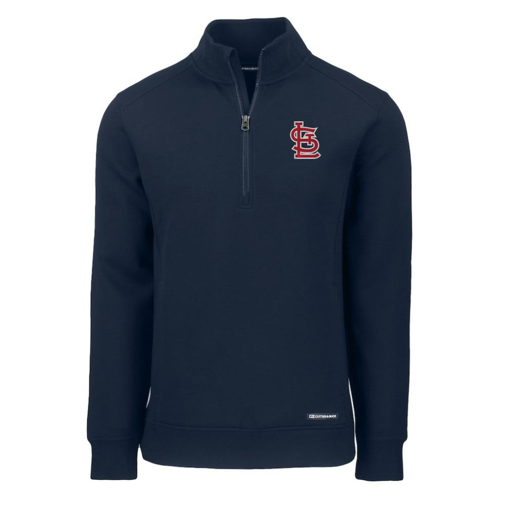 St. Louis Cardinals Cutter & Buck Cooperstown Collection Roam Eco Recycled Quarter-Zip Pullover - Navy - MLB Online