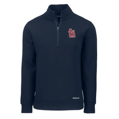 St. Louis Cardinals Cutter & Buck Cooperstown Collection Roam Eco Recycled Quarter-Zip Pullover - Navy - MLB Online