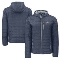 Los Angeles Dodgers Cutter & Buck Cooperstown Collection Rainier Primaloft Eco Full-Zip Hooded Jacket - Anthracite - MLB on Sale