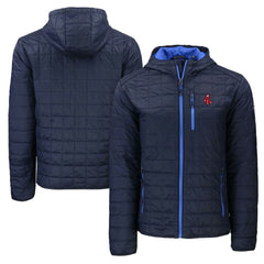 Boston Red Sox Cutter & Buck Cooperstown Collection Rainier Primaloft Eco Full-Zip Hooded Jacket - Navy - MLB on Sale