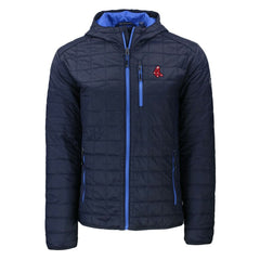 Boston Red Sox Cutter & Buck Cooperstown Collection Rainier Primaloft Eco Full-Zip Hooded Jacket - Navy - MLB on Sale