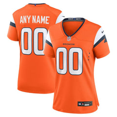 Nike Denver Broncos Women's Mile High Collection Custom Game Jersey Orange