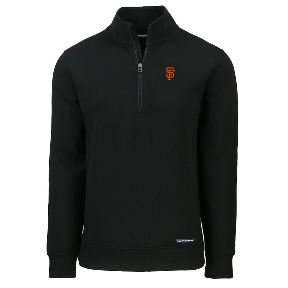 San Francisco Giants Cutter & Buck Roam Eco Recycled Quarter-Zip Pullover - Black - MLB Online