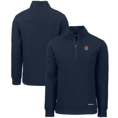 Chicago Cubs Cutter & Buck Roam Eco Recycled Quarter-Zip Pullover - Navy - MLB on Sale