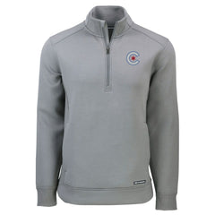 Chicago Cubs Cutter & Buck City Connect Roam Eco Recycled Quarter-Zip Pullover - Gray - MLB on Sale
