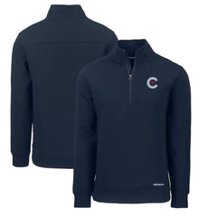 Chicago Cubs Cutter & Buck City Connect Roam Eco Recycled Quarter-Zip Pullover - Navy - MLB Lifestyle