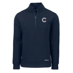 Chicago Cubs Cutter & Buck City Connect Roam Eco Recycled Quarter-Zip Pullover - Navy - MLB Lifestyle