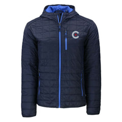 Chicago Cubs Cutter & Buck City Connect Rainier Primaloft Eco Full-Zip Hooded Jacket - Navy - MLB Sale