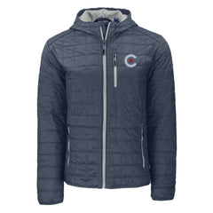 Chicago Cubs Cutter & Buck City Connect Rainier Primaloft Eco Full-Zip Hooded Jacket - Anthracite - MLB Discount