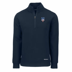New York Mets Cutter & Buck Americana Roam Eco Recycled Quarter-Zip Sweatshirt - Navy - MLB Lifestyle