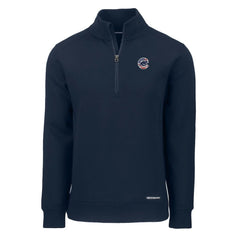 Chicago Cubs Cutter & Buck Americana Roam Eco Recycled Quarter-Zip Sweatshirt - Navy - MLB Sale