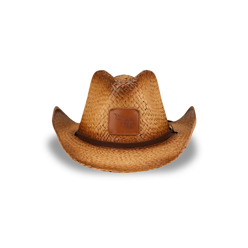 Tennessee Titans New Era Unisex Dutton Curved Brim Straw Hat Brown
