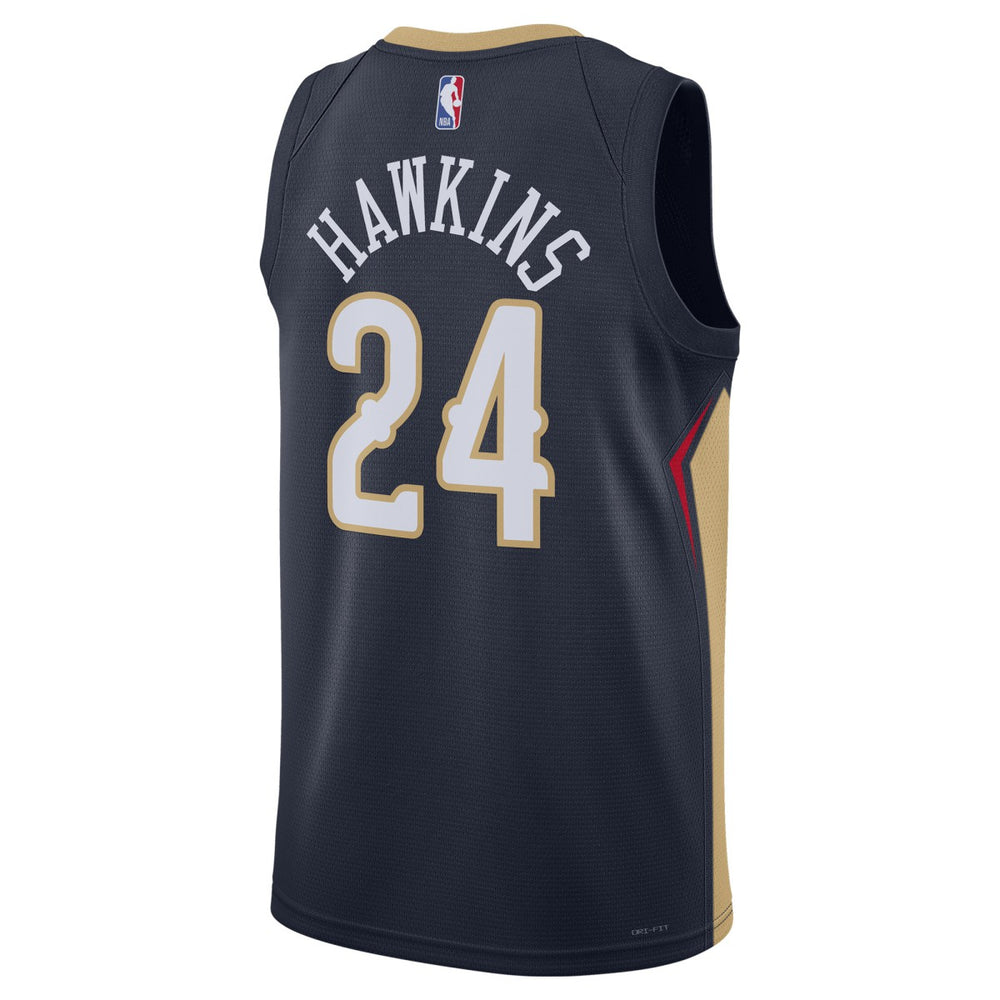 Jordan Hawkins New Orleans Pelicans Unisex Swingman Jersey Icon Edition Navy | Nike Lifestyle