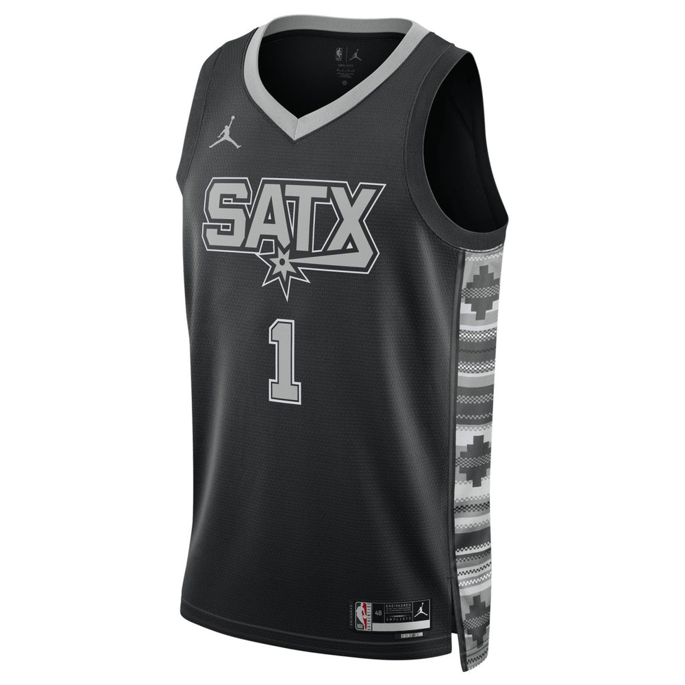 Victor Wembanyama San Antonio Spurs Jordan Brand Unisex Swingman Jersey Statement Edition Black