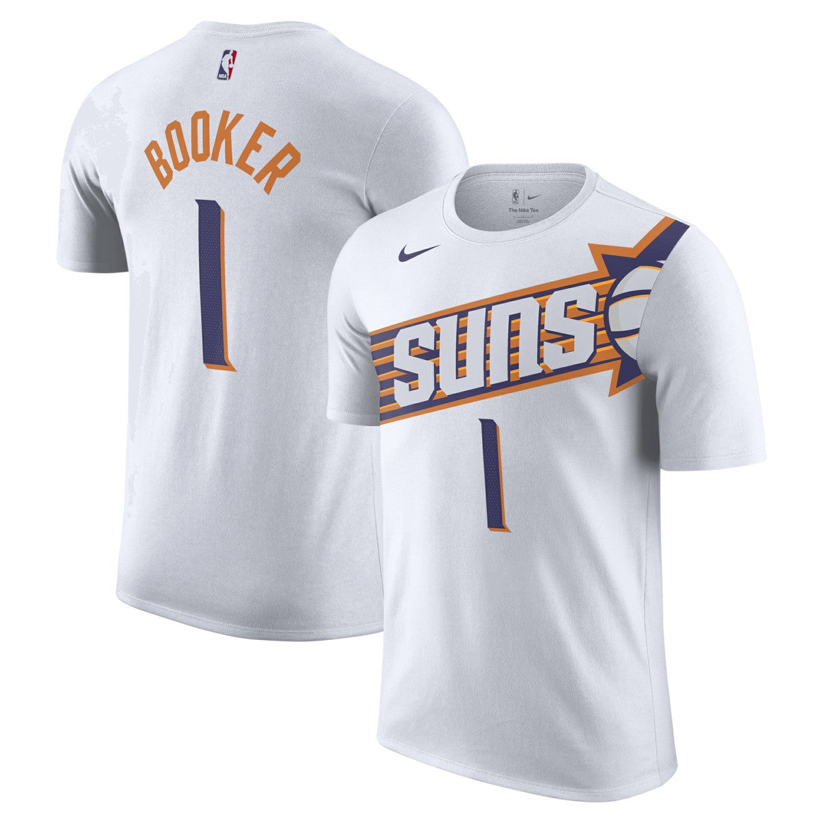 Devin Booker Phoenix Suns 2023/24 Association Name & Number T-Shirt White | Nike for sale