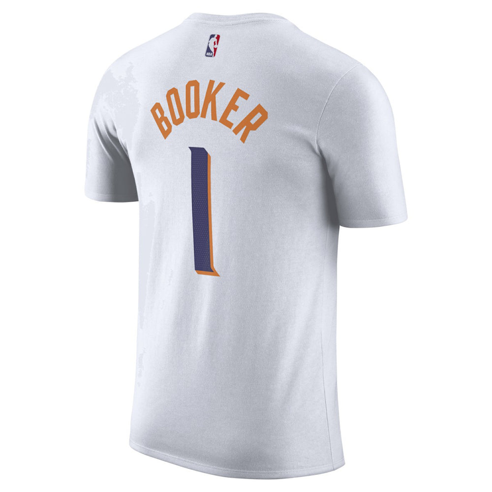 Devin Booker Phoenix Suns 2023/24 Association Name & Number T-Shirt White | Nike for sale