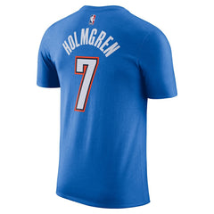 Chet Holmgren Oklahoma City Thunder Icon Edition Name & Number T-Shirt Blue | Nike discount