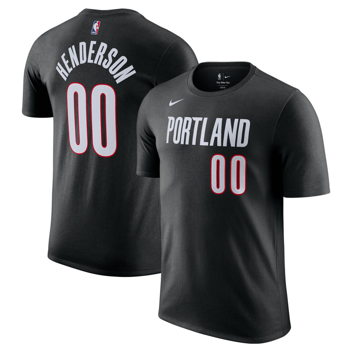 Scoot Henderson Portland Trail Blazers Icon Edition Name & Number T-Shirt Black | Nike for sale