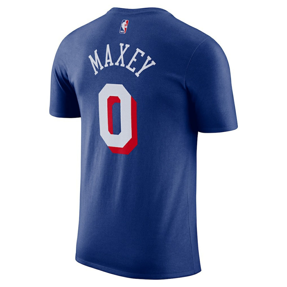 Tyrese Maxey Philadelphia 76ers Icon Edition Name & Number T-Shirt Royal | Nike outlet