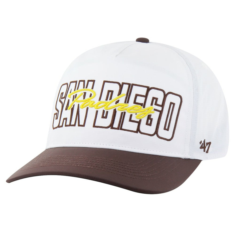 San Diego Padres '47 Lineman Hitch Adjustable Hat - White - 47 brand Lifestyle