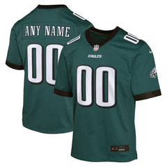 Nike Philadelphia Eagles Youth Custom Game Jersey Midnight Green