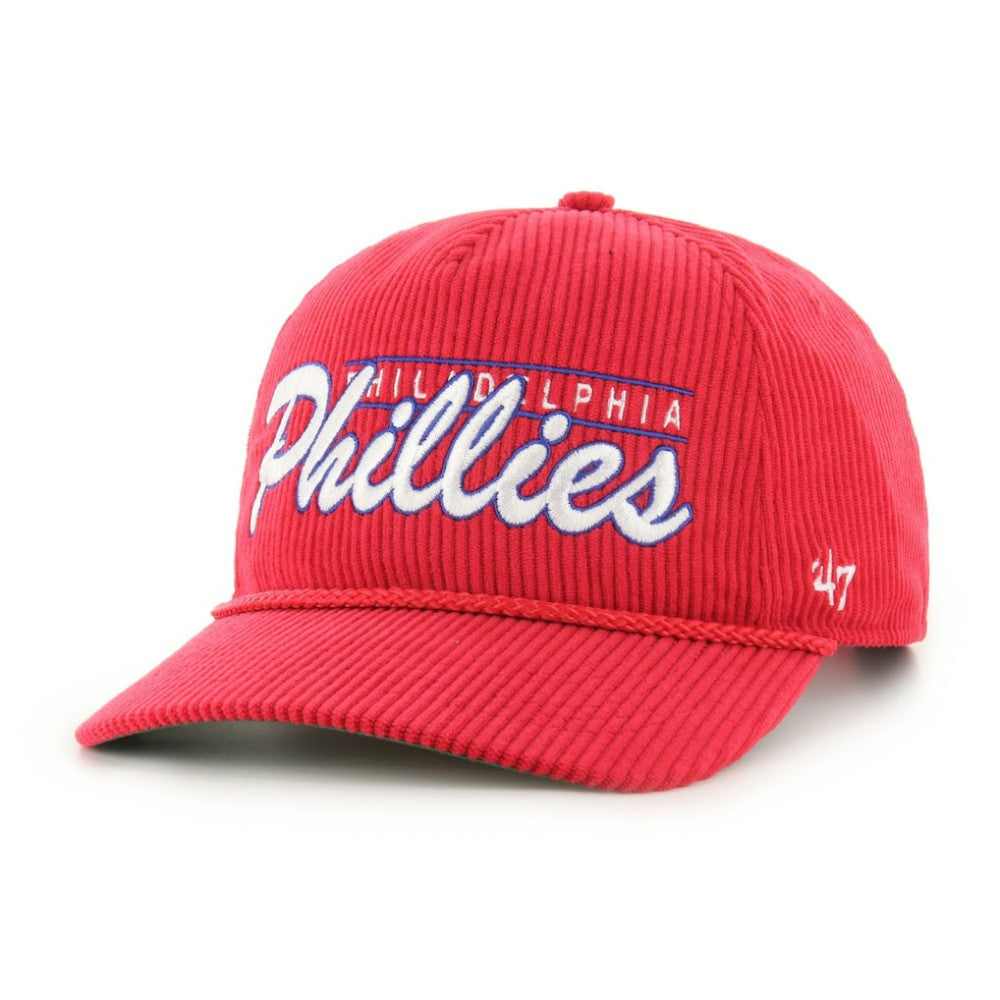 Philadelphia Phillies '47 Corduroy Hitch Adjustable Hat - Red - 47 brand Lifestyle