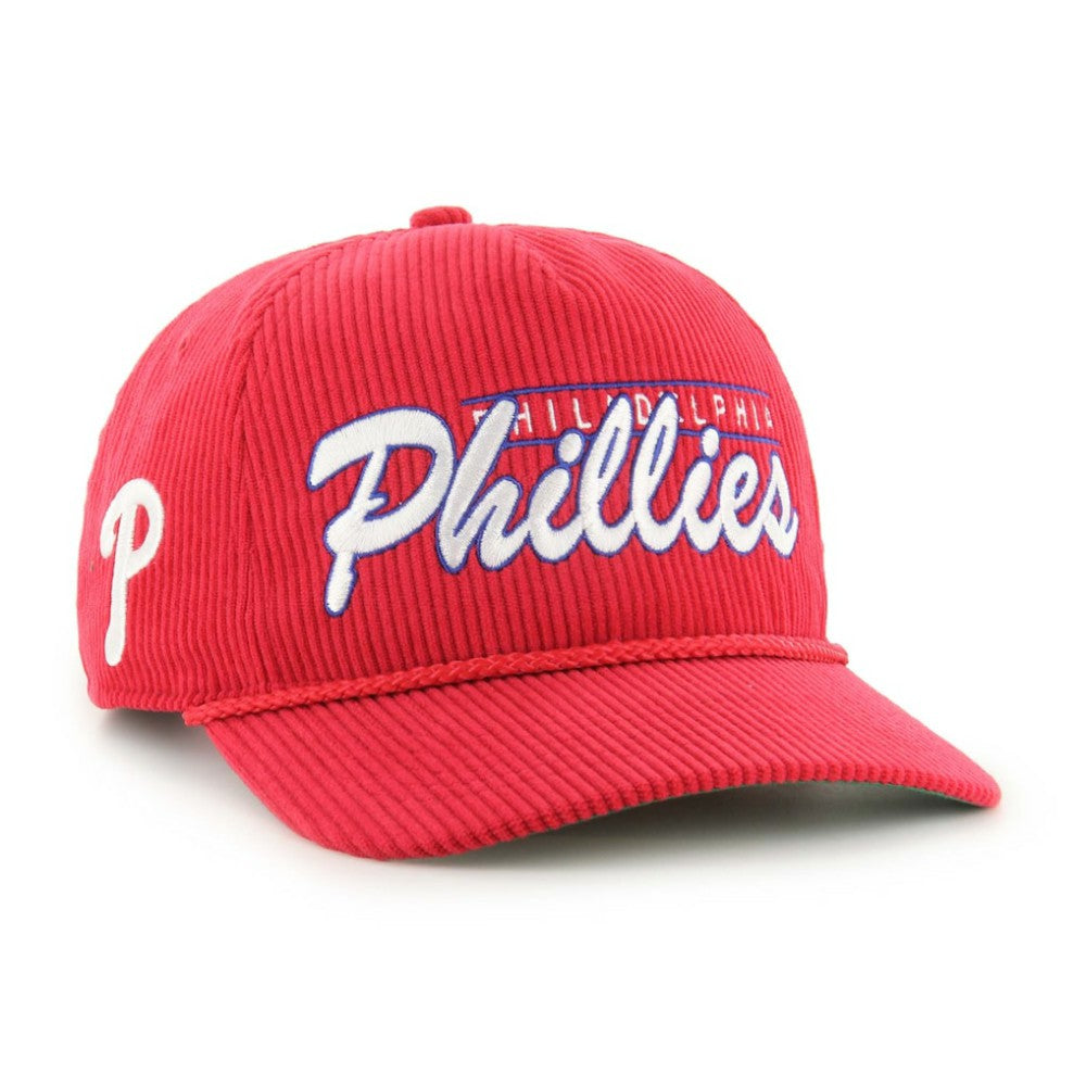 Philadelphia Phillies '47 Corduroy Hitch Adjustable Hat - Red - 47 brand Lifestyle