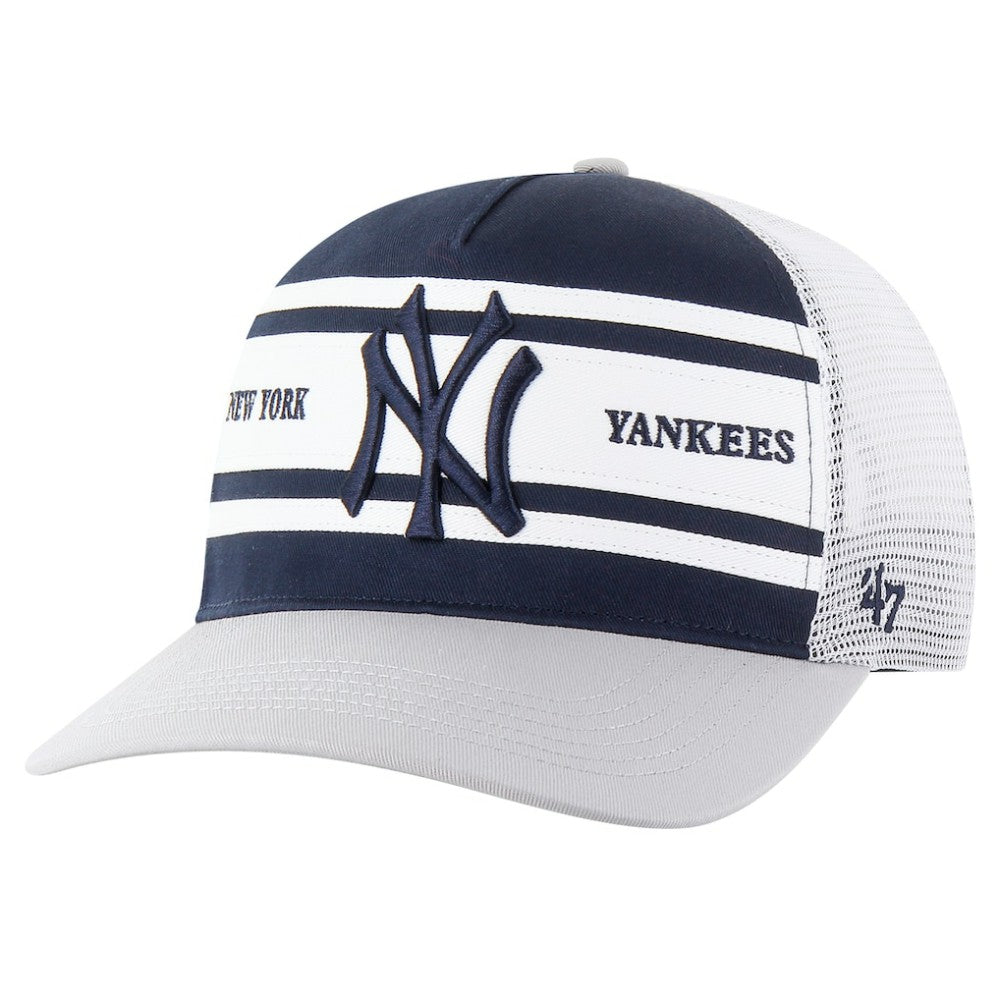 New York Yankees '47 Gridiron Super Stripe Relaxed Trucker Hitch Adjustable Hat - Navy - 47 brand Lifestyle