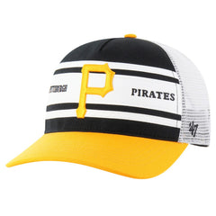 Pittsburgh Pirates '47 Gridiron Super Stripe Relaxed Trucker Hitch Adjustable Hat - Black - 47 brand Discount