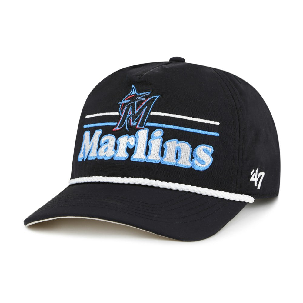 Miami Marlins '47 Campscape Hitch Adjustable Hat - Black - 47 brand Discount