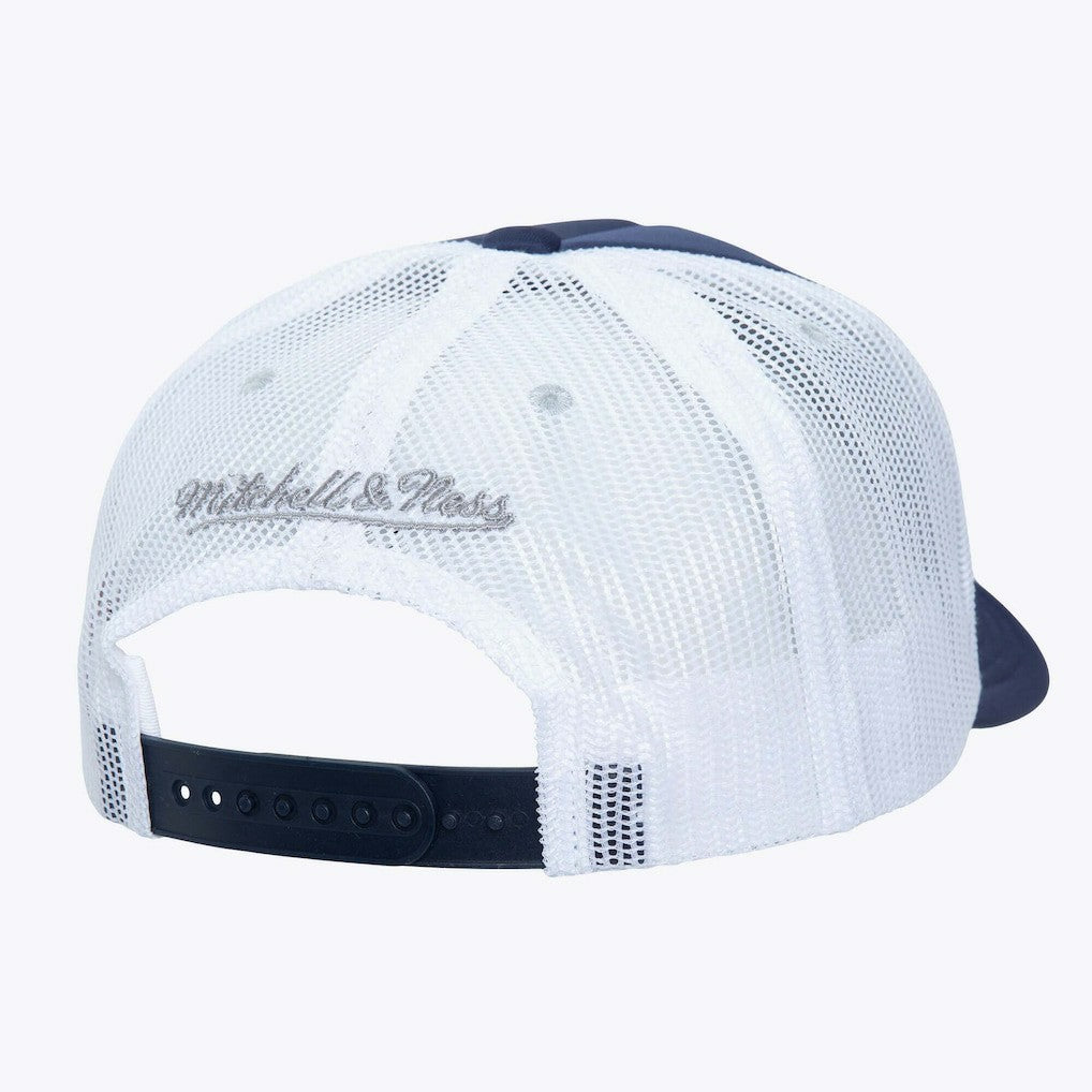 Mitchell & Ness Dallas Cowboys Stripe Front Trucker Adjustable Hat Navy