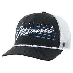 Miami Marlins '47 Downburst Trucker Adjustable Hat - Black - 47 brand on Sale
