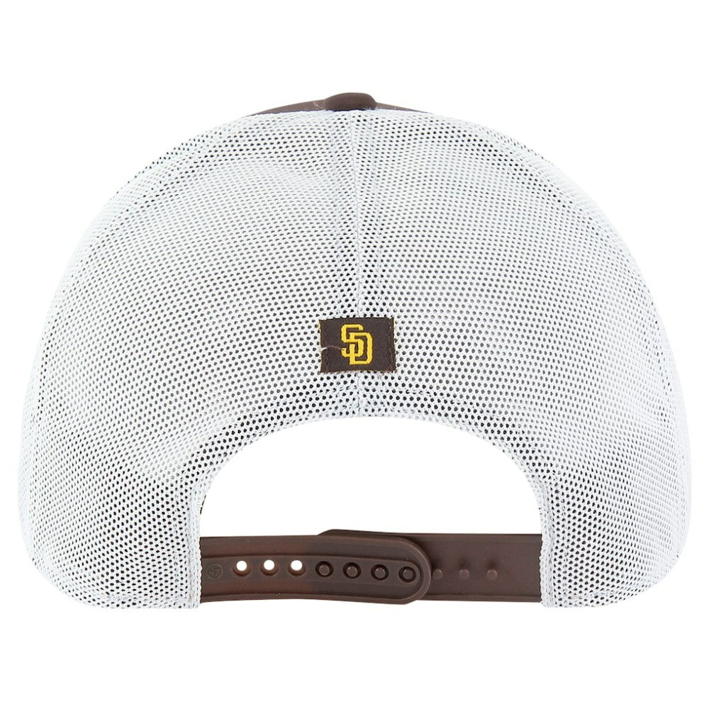 San Diego Padres '47 Downburst Trucker Adjustable Hat - Brown - 47 brand Lifestyle
