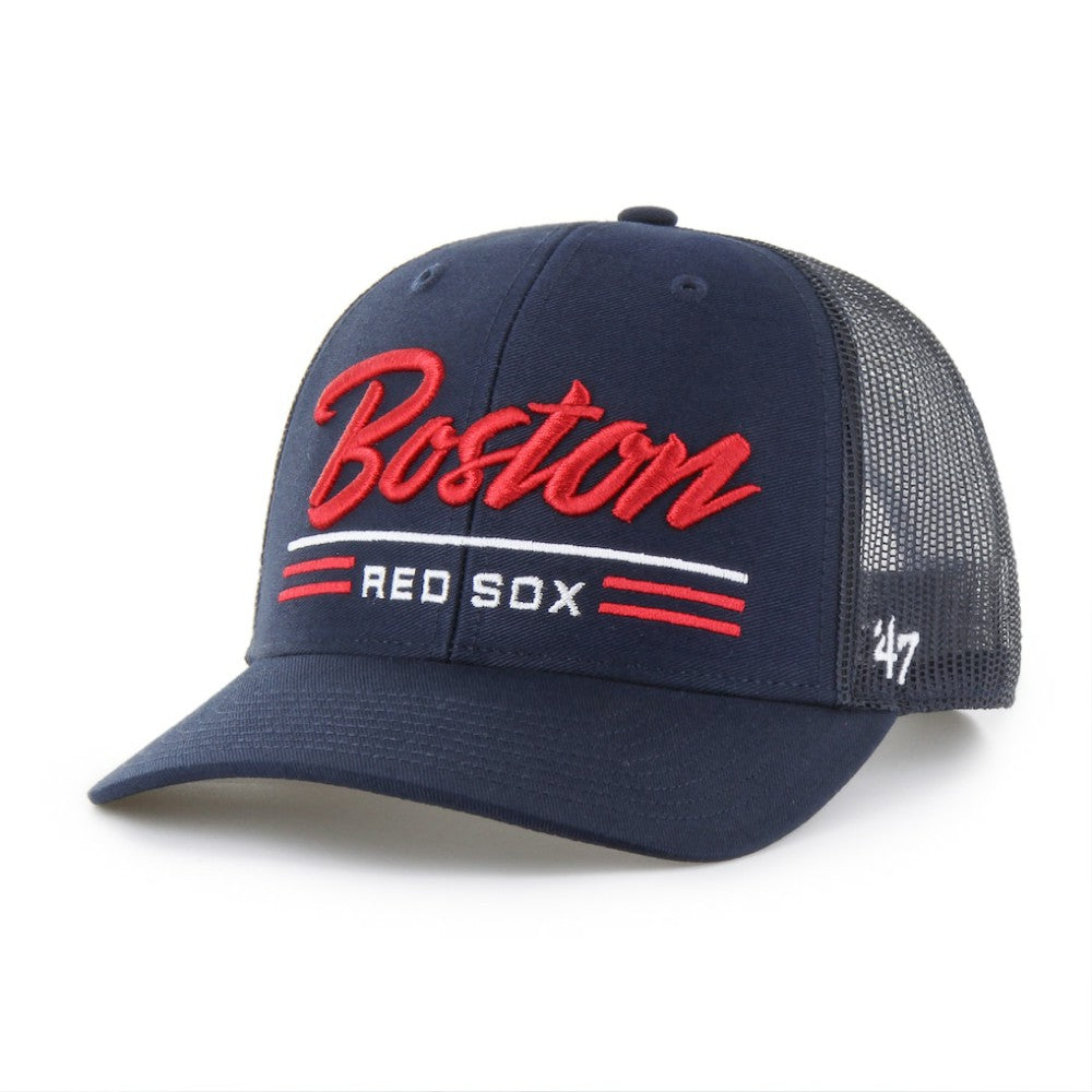 Boston Red Sox '47 Garner Trucker Adjustable Hat - Navy - 47 brand Online