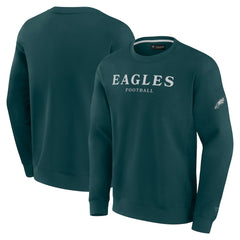 Fanatics Philadelphia Eagles Unisex Elements Unlimited Fleece Pullover Sweatshirt Midnight Green