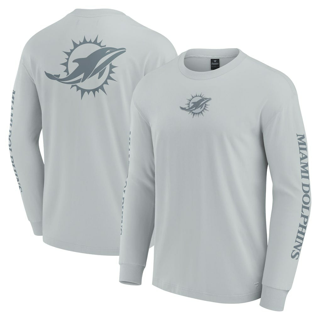 Fanatics Miami Dolphins Unisex Elements Strive Long Sleeve T-Shirt Gray