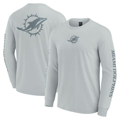 Fanatics Miami Dolphins Unisex Elements Strive Long Sleeve T-Shirt Gray