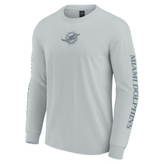 Fanatics Miami Dolphins Unisex Elements Strive Long Sleeve T-Shirt Gray