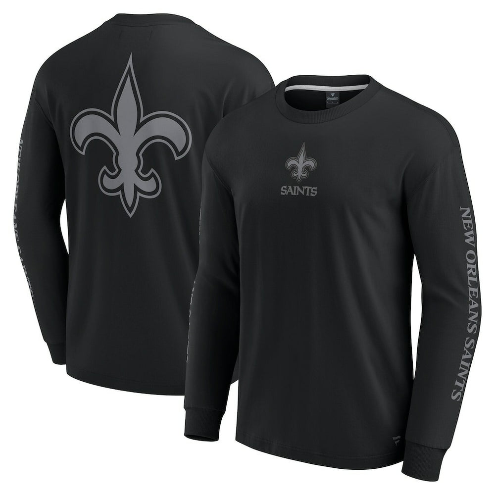 Fanatics New Orleans Saints Unisex Elements Strive Long Sleeve T-Shirt Black