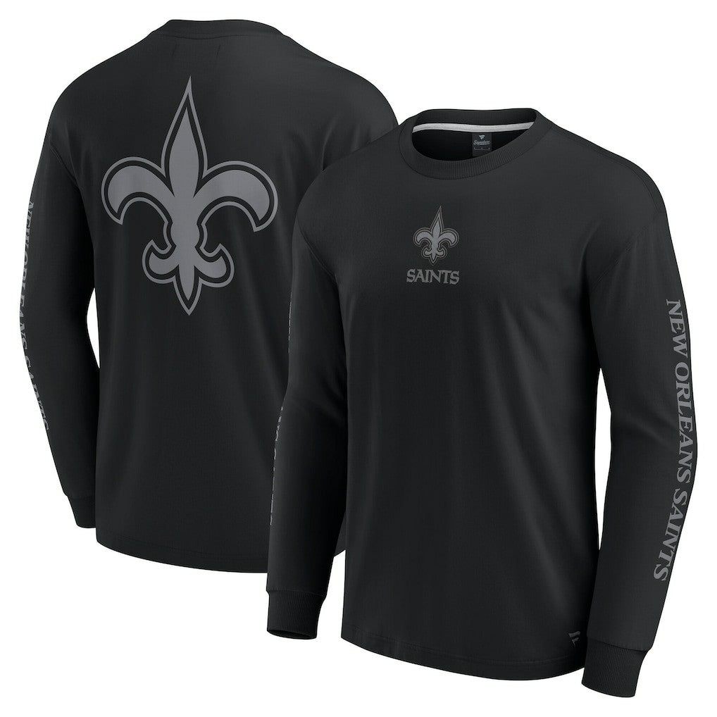 Fanatics New Orleans Saints Unisex Elements Strive Long Sleeve T-Shirt Black
