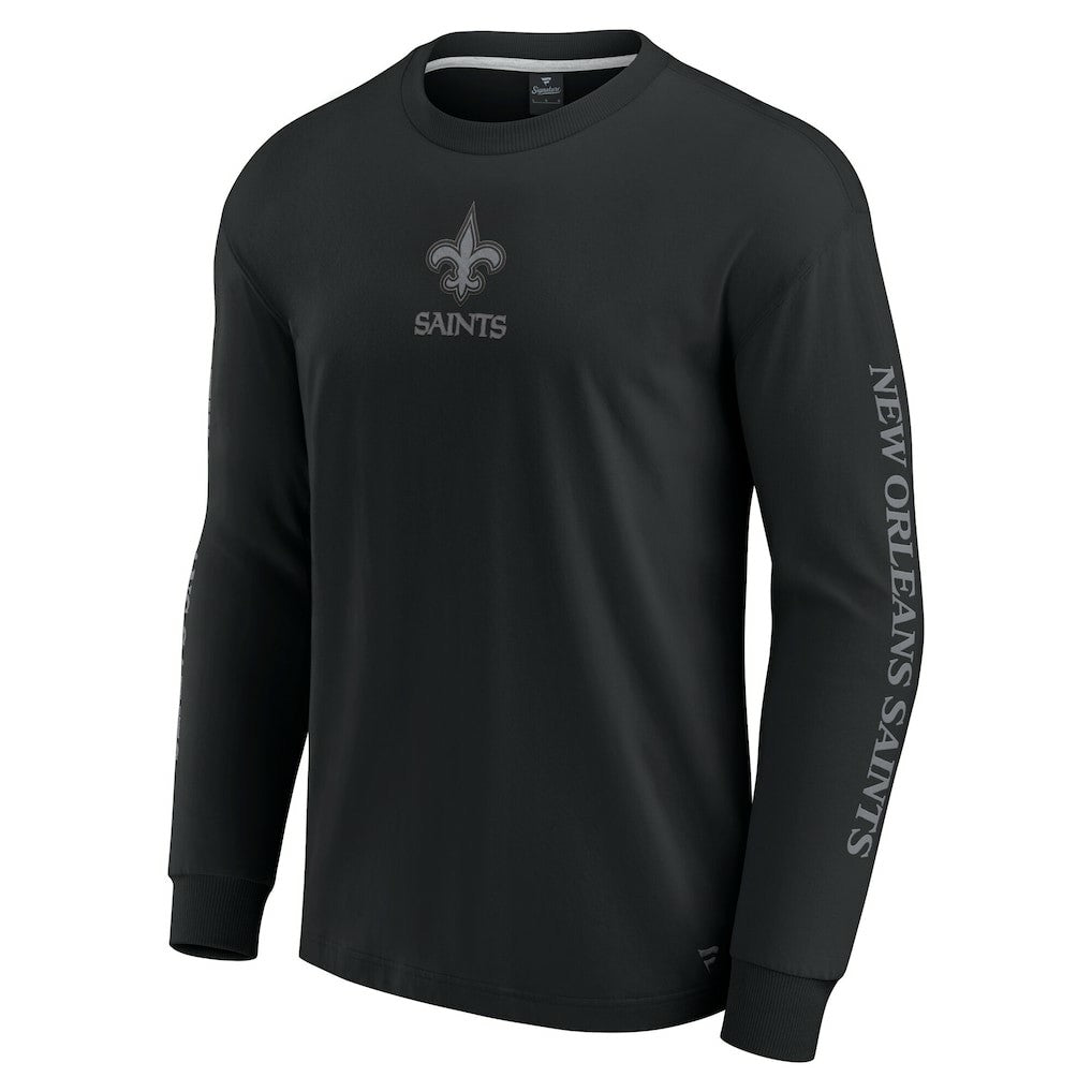 Fanatics New Orleans Saints Unisex Elements Strive Long Sleeve T-Shirt Black